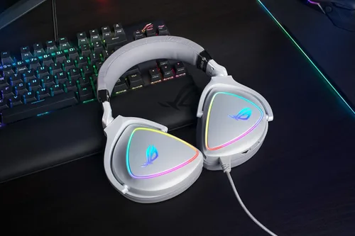 Miniatura 7 de ASUS Auriculares RGB ROG Delta Hi-Res ESS Quad-DAC, efecto de iluminación circular RBG Conector USB-C para PC, consolas y juegos móviles