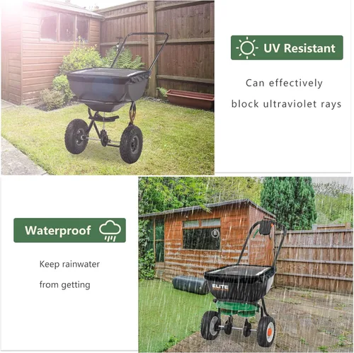 Miniatura 3 de Cubierta esparcidora de transmisión con ventana transparente de PVC, cubierta impermeable para esparcidor de fertilizantes, se adapta a Scott Seed