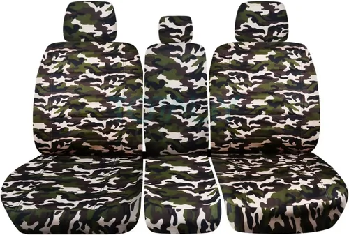 Miniatura 8 de Fundas de dos tonos para asiento de camionetas Ford F150 (butaca dividida 40/20/40 frontal) con consola o apoyabrazo, con o sin cinturones