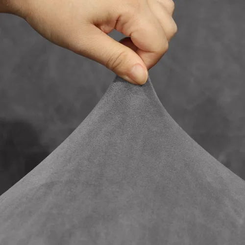 Miniatura 4 de ITFRO Funda de terciopelo elástico para silla de club, funda de sillón de barril para sofá, protector de muebles para sala de estar (gris)