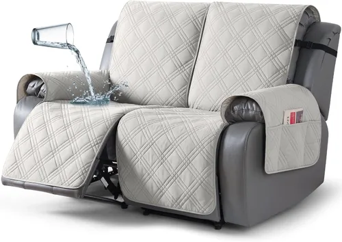 Miniatura 49 de TAOCOCO Fundas para Sillón de Dos Plazas Reclinable 100% Impermeables, Fundas Divididas para Loveseat Reclinable, Funda Antideslizante para Sofá