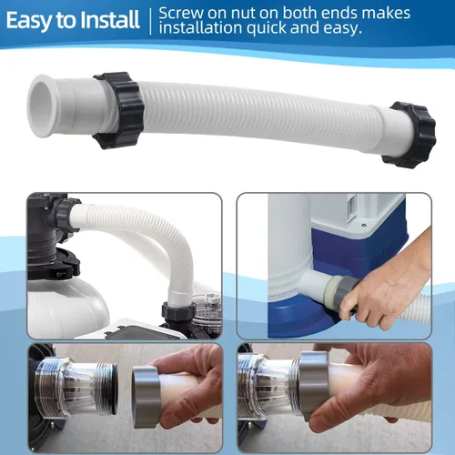 Miniatura 5 de Reemplazo de manguera de bomba de filtro de arena de piscina de 14 pulgadas para bombas de filtro de arena Intex y sistemas de agua salada, manguera