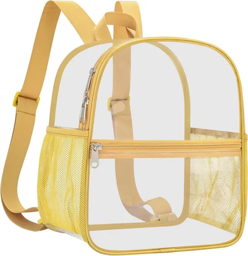 Miniatura 19 de Mochila transparente Oraben para eventos de estadio, mochila transparente para estadio 12x6x12, Negro, Pequeño