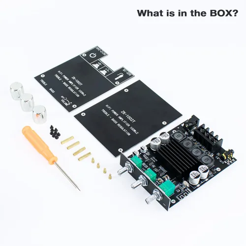 Miniatura 6 de Hosyond ZK-1002T 2x100W Bluetooth 5.0 Amplificador, TPA3116D2 Módulo de amplificador de audio estéreo de 2 canales con control de graves y agudos