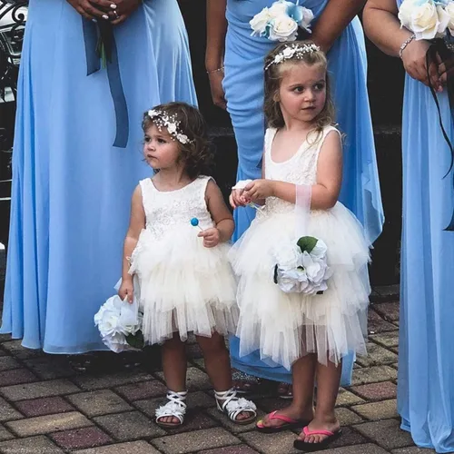 Miniatura 8 de Topmaker Vestido de niña de flores sin espalda acampanado de encaje