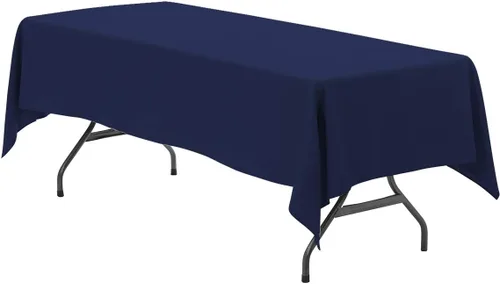 Miniatura 25 de Your Chair Covers - Mantel rectangular de poliéster de 90 x 132 pulgadas, color morado, mantel de boda sin costuras de alta calidad para mesas