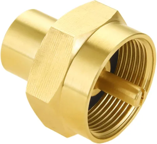 Miniatura 2 de Adaptador de recarga de botella de gas propano de 1 libra con rosca NPT hembra de 1/4 de pulgada, tanque de 1 libra, conector de estufa de parrilla