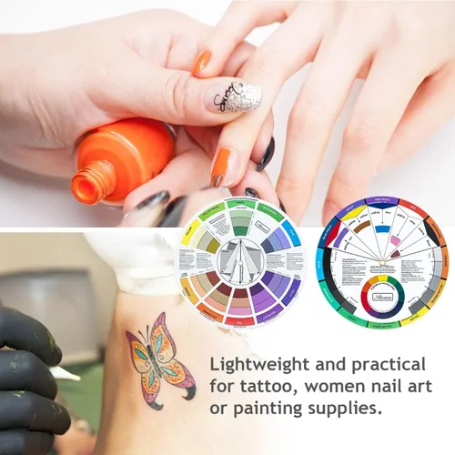 Miniatura 7 de Mcbazel Juego de 3 piezas de guías de mezcla de colores para artistas, rueda de mezcla de pintura, herramienta de enseñanza y teoría de arte