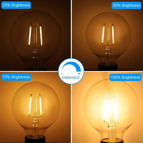 Miniatura 4 de Energetic Lighting Edison - Bombilla LED regulable, globo G25, equivalente a 60 W, luz blanca suave de 2700 K, base norma E26, con certificación UL