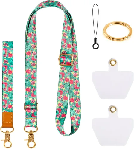 Miniatura 11 de Cordón para teléfono celular, correa cruzada para teléfono, correa de muñeca, cordones para llaves, correas de hombro ajustables universales