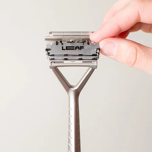 Miniatura 3 de Leaf Shave Hojas de afeitar de seguridad de un solo filo, repuestos de acero inoxidable recubiertos de platino compatibles con maquinilla de afeitar