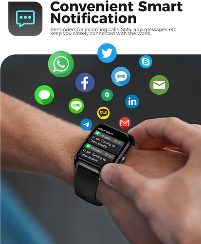 Miniatura 2 de Relojes inteligentes para mujeres y hombres, rastreador inteligente de fitness (respuesta/hacer llamadas), más de 110 modos deportivos con contador