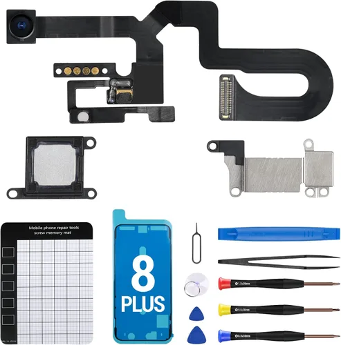 Para iPhone 8 Plus Reemplazo de altavoz de oído OEM con cámara frontal de 7MP + módulo de auricular frontal Sensor de proximidad Parte de micrófono