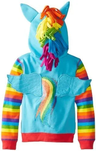 Miniatura 3 de My Little Pony - Sudadera con capucha con cremallera para niñas