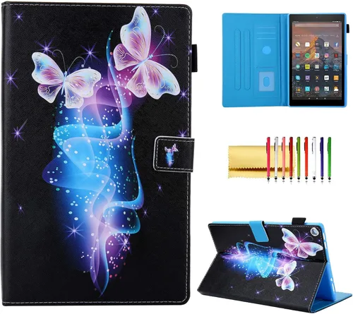 Miniatura 8 de Funda tipo cartera para tableta Amazon Fire HD 10 (5ª generación/7ª generación/9ª generación), soporte plegable delgado