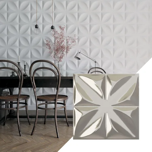 Miniatura 29 de Ekena Millwork WP20X20ALWH 19 5/8 pulgadas de ancho x 19 5/8 pulgadas de alto Alexa EnduraWall Decorativo 3D Panel de pared cubre 2.67 pies cuadrados