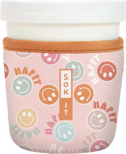 Miniatura 180 de Sok It IceCreamSok - Funda de neopreno aislada (flores abstractas, pintas de helado cónicas)