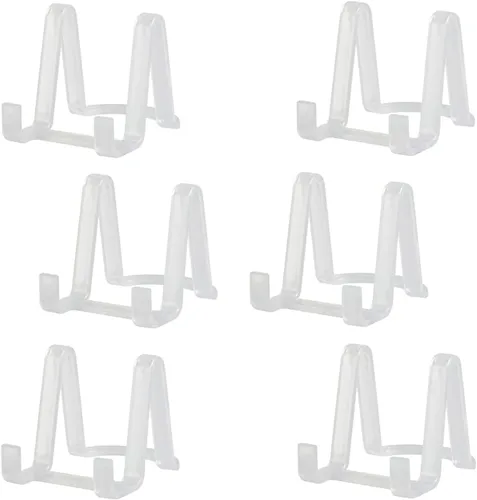Miniatura 14 de Artliving Soportes de placa para exhibición, soporte de plástico para caballete de plástico, soporte de marco de fotos para fotos, placa decorativa
