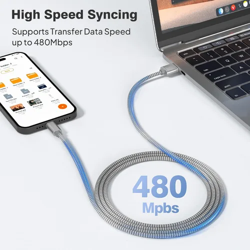 Miniatura 3 de Cable de carga USB tipo C, paquete de 3, (1.5/3.3/6.6 pies), de nailon, para Samsung Galaxy Fold Note 9, 8, S10, S9, S8, S10E, 10, 10E, Plus, S20