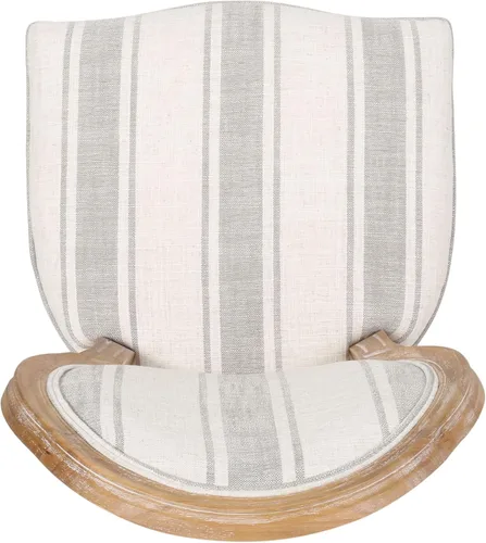 Miniatura 9 de Christopher Knight Home Camille - Sillas de comedor tradicionales de terciopelo, 2 piezas, color gris y blanco brillante Línea gris + natural