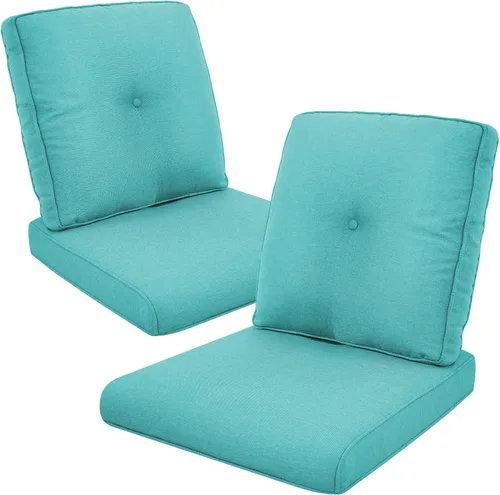 Miniatura 140 de Rilyson Cojines de patio para muebles de exterior, 22 x 24 pulgadas, respaldo alto y asiento profundo, cojín de exterior para sillas de patio, sofá