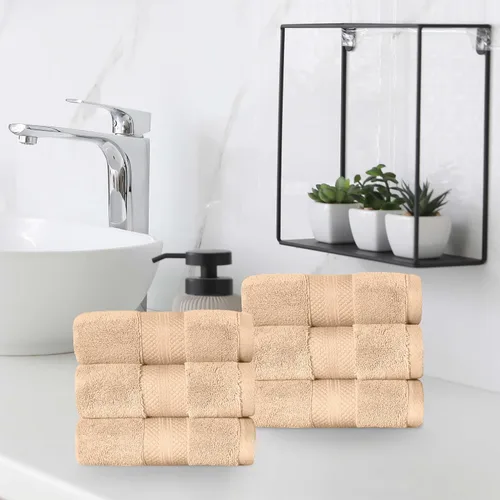 Miniatura 117 de Superior Juego de toallas de algodón turco de 9 piezas, 3 toallas de baño, 3 manos, 3 toallas faciales para el hogar, artículos esenciales de baño