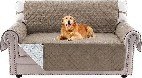 Miniatura 30 de PrinceDeco Funda de sofá para perros, lavable y reversible, apta para mascotas, resistente al agua, protector de muebles con correas elásticas