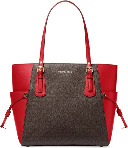 Michael Michael Kors Voyager EastWest Signature - Bolso tipo tote, color café, Marrón, talla única