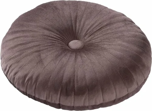 Miniatura 24 de HLOVME Cojín Redondo para Sofá de Terciopelo Cojín Decorativo Pequeño Color Sólido para Sala de Estar Cama Suelo 13.7", Beige