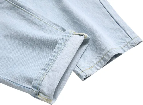 Miniatura 7 de Jeans elásticos ajustados para hombre con pantalones regulares elásticos rasgados