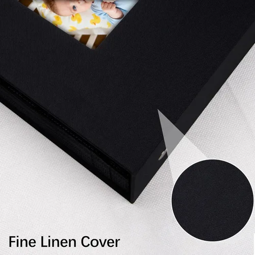 Miniatura 8 de Aevdor - Álbum de fotos de 8x10 con 200 bolsillos, álbum de fotos de gran capacidad con cubierta de lino, álbum de fotos de 8x10 para 200 fotos de 8