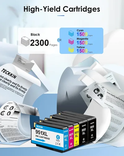 Miniatura 3 de Paquete combinado 950XL 951XL de alto rendimiento, 5 unidades compatibles con cartuchos de tinta HP 950 951, paquete combinado funciona con HP