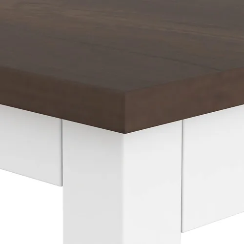 Miniatura 4 de P PURLOVE Juego de mesa de bar de 3 piezas, mesa de comedor de cocina rústica de altura de barra para 2, mesa de comedor rectangular con 2 sillas