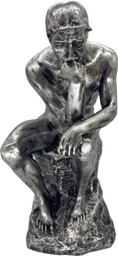 Decoración de estatua de pensador para oficina, escritorio, escultura, acento grande, colección de arte famoso de Rodin, figura de resina, regalos