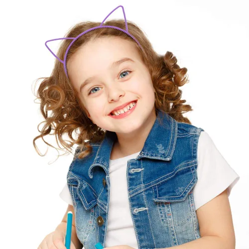 Miniatura 5 de Tbestmax 24 diademas de plástico para orejas de gato, aros para el pelo, decoración diaria, fiesta, conejo, gato, lazo, accesorios para mujeres