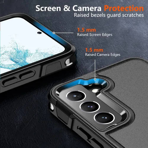 Miniatura 5 de SPIDERCASE Funda para Samsung Galaxy S22, [protección contra caídas de grado militar de 10 pies], paquete de 2