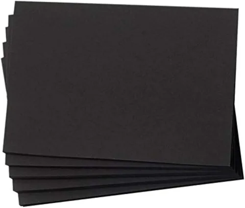 Hamilco Papel grueso de cartulina de color negro, invitaciones de felicitación en blanco y tarjetas de índice, plano de 4 x 6 pulgadas, peso pesado,