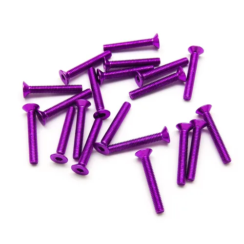 Miniatura 21 de 20 tornillos avellanados M3 6063 de aluminio hexagonal (colores anodizados) (0.236 in, 0.394 in, 0.630 in, 0.787 in) (M3 x 0.236 in, negro)