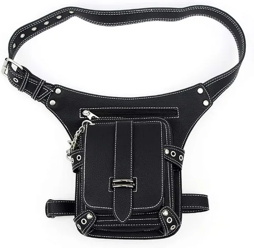 Miniatura 4 de Rebajas Cyber Monday Ofertas Venta Steampunk Riñonera Bolso para cintura Moda Gótico Hombro Bandolera Bandolera Muslo Pierna Capucha Bolsa de Viaje