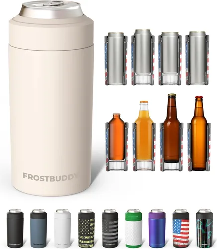 Miniatura 33 de Frost Buddy Universal Can Cooler - Fits all - Stainless Steel Can Cooler for 12 oz & 16 oz Regular or Slim Cans & Bottles - Stainless Steel