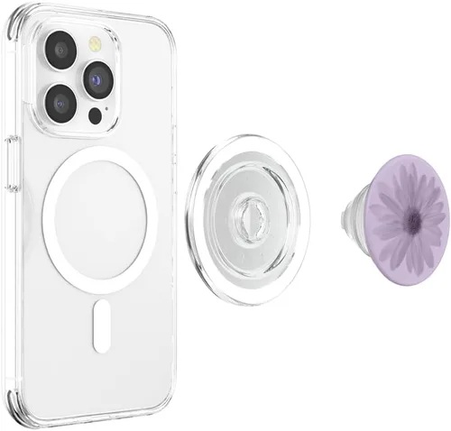 Miniatura 3 de Daisy PopSockets MagSafe PopGrip de color morado claro para iPhone