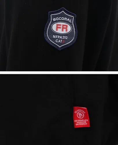 Miniatura 5 de BOCOMAL Sudadera con capucha FR para verano, 7.5 onzas, ligera, de algodón, resistente al fuego, (no forro polar)