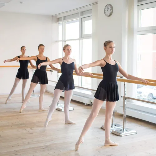 Miniatura 6 de Zando Faldas cruzadas de ballet para niños, ropa de baile fluida, falda de gasa para adolescentes, falda transparente para niñas y mujeres