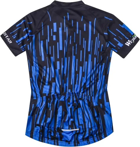 Miniatura 158 de Weimostar Hombre Ciclismo Jersey Manga Corta Bicicleta Ropa Multicolor Diamante