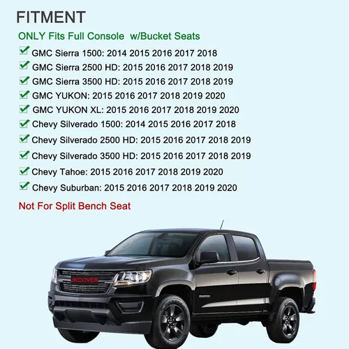Miniatura 2 de JKCOVER Compatible con Chevy Silverado/GMC Sierra 2014-2018 y Chevy Tahoe Suburban/GMC Yukon 2015-2020 accesorios de bandeja organizadora de consola