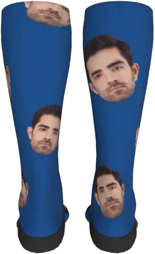 Miniatura 2 de Calcetines de cara de mascotas personalizados para hombres y mujeres con foto de amantes de las mascotas tamaño unisex para perro gato animales