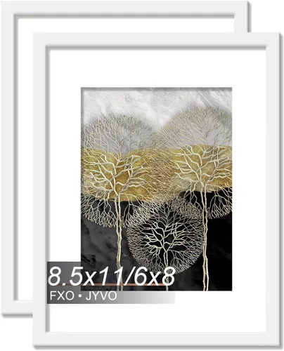 Miniatura 101 de Fxojyvo Marco de Fotos de 4x6, Muestra Foto de 3.5x5 con Paspartú o 4 x 6 Sin Paspartú, Liviano y de Alta Transparencia Marco de 4 por 6 para Pared