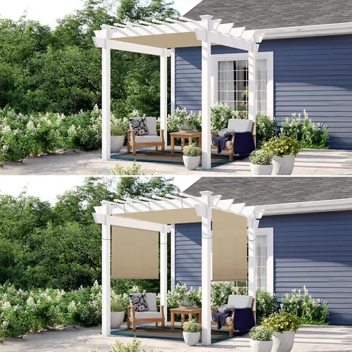 Miniatura 4 de Patio Paradise - Toldo de repuesto para pérgola de 7 x 17 pies, con ojales y varillas pesadas, para exteriores, bloqueo UV, para glorieta, patio