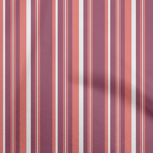 Miniatura 7 de oneOone Tela de algodón Flex Dark Magenta Rayas Tela de costura por yarda Impreso Ropa DIY Suministros de costura 40 pulgadas de ancho-GQ