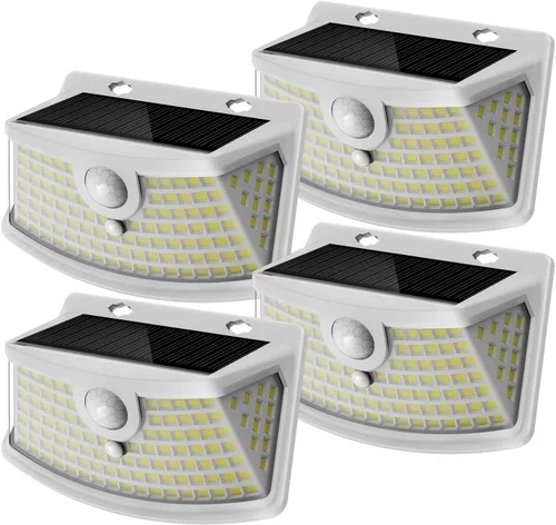 Miniatura 10 de Aootek Luces solares con sensor de movimiento, 120 luces LED con reflector de luces, gran angular de 270°, impermeable IP65, luces de paso
